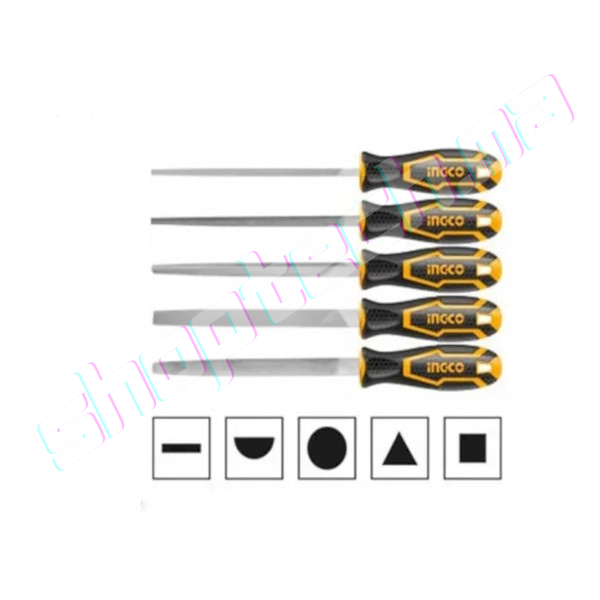 Set de 5 limes en acier 200mm