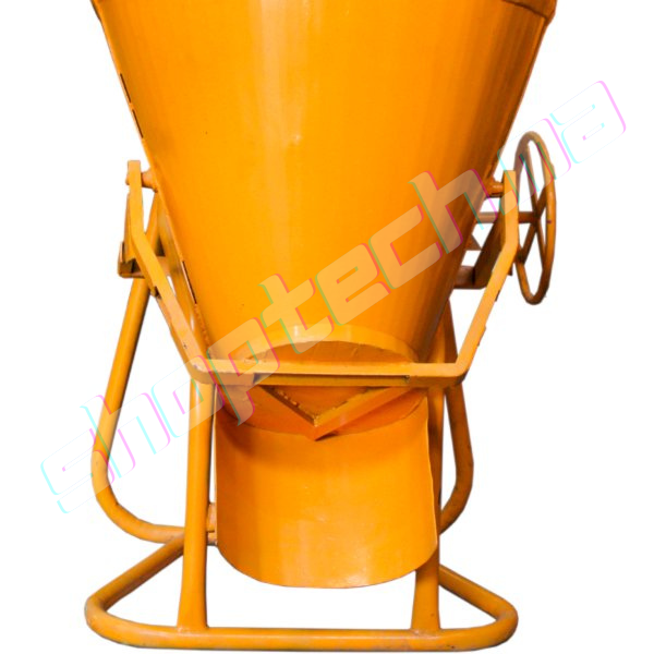 Seau a beton a goulotte laterale 750l pour grue