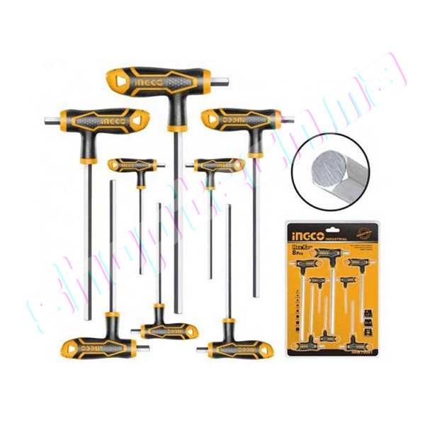 8 pcs t-handle ball point hex wrench set