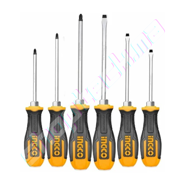 Set de 6 tournevis à zone de frappe