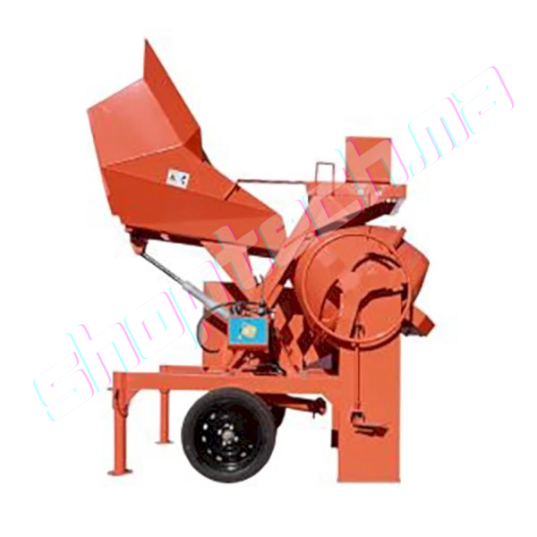 Bétonnière 350L hydraulique électrique avec cuve basculante